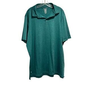 Jockey Sport Performance Polo Teal Green Mens Extra Large XL Stretch Golf Active